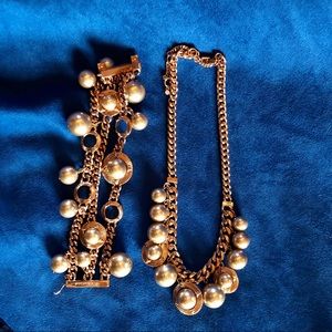 Vintage Givenchy Rose gold necklace & bracelet